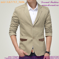 Áo khoác vest nam công sở túi phối màu sành điệu AKVN3
