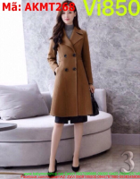 Áo khoác dạ nữ phom dài thời trang mùa đông 2017 hottt AKMT268