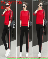 Sét thể thao nữ dài sọc viền màu nổi bật thời trang QATT736